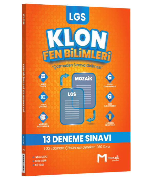 8.SINIF MOZAİK KLON DENEME FEN BİLİMLERİ - 25-26
